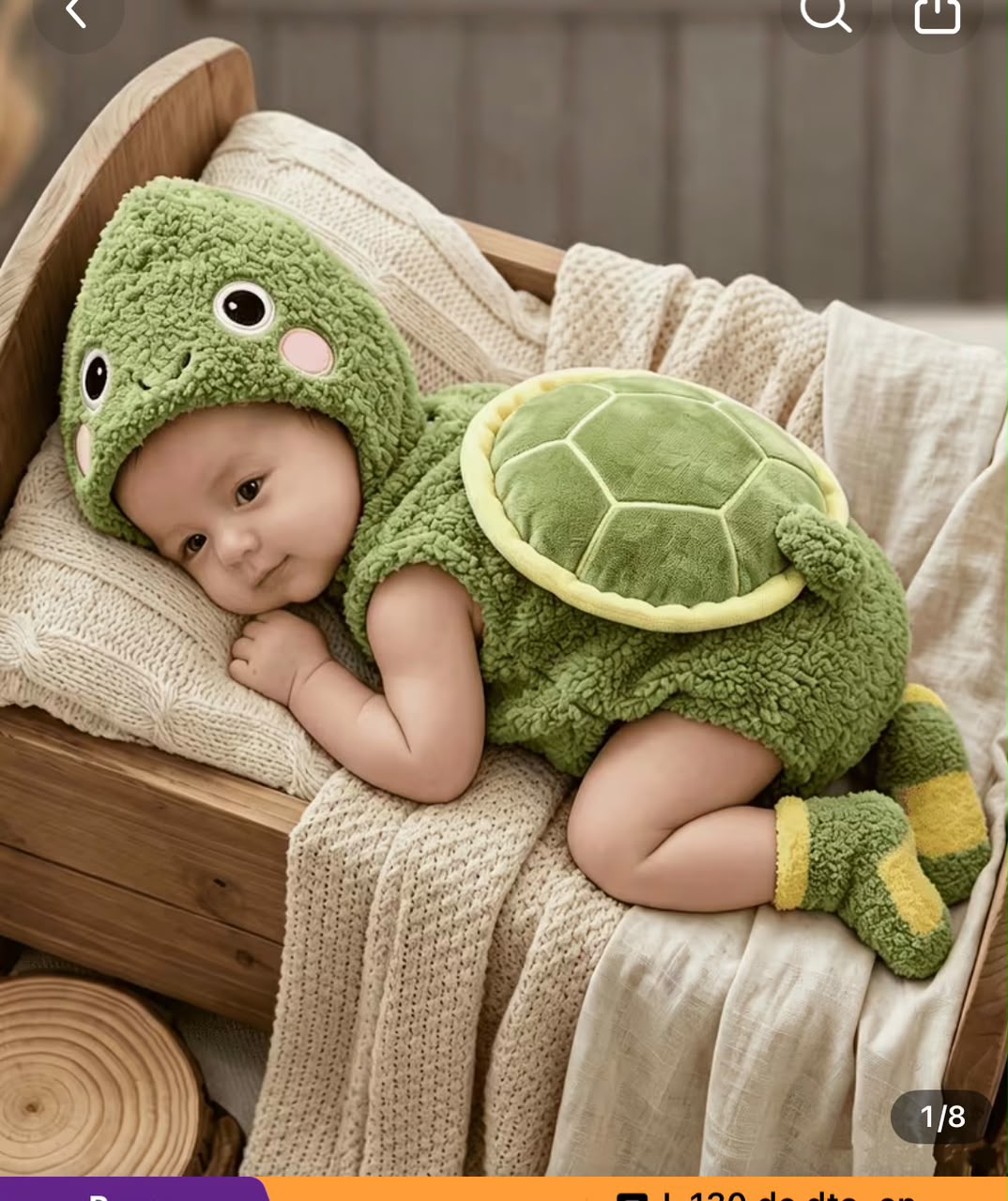Bebé con conjunto de tortuguita Tortuli